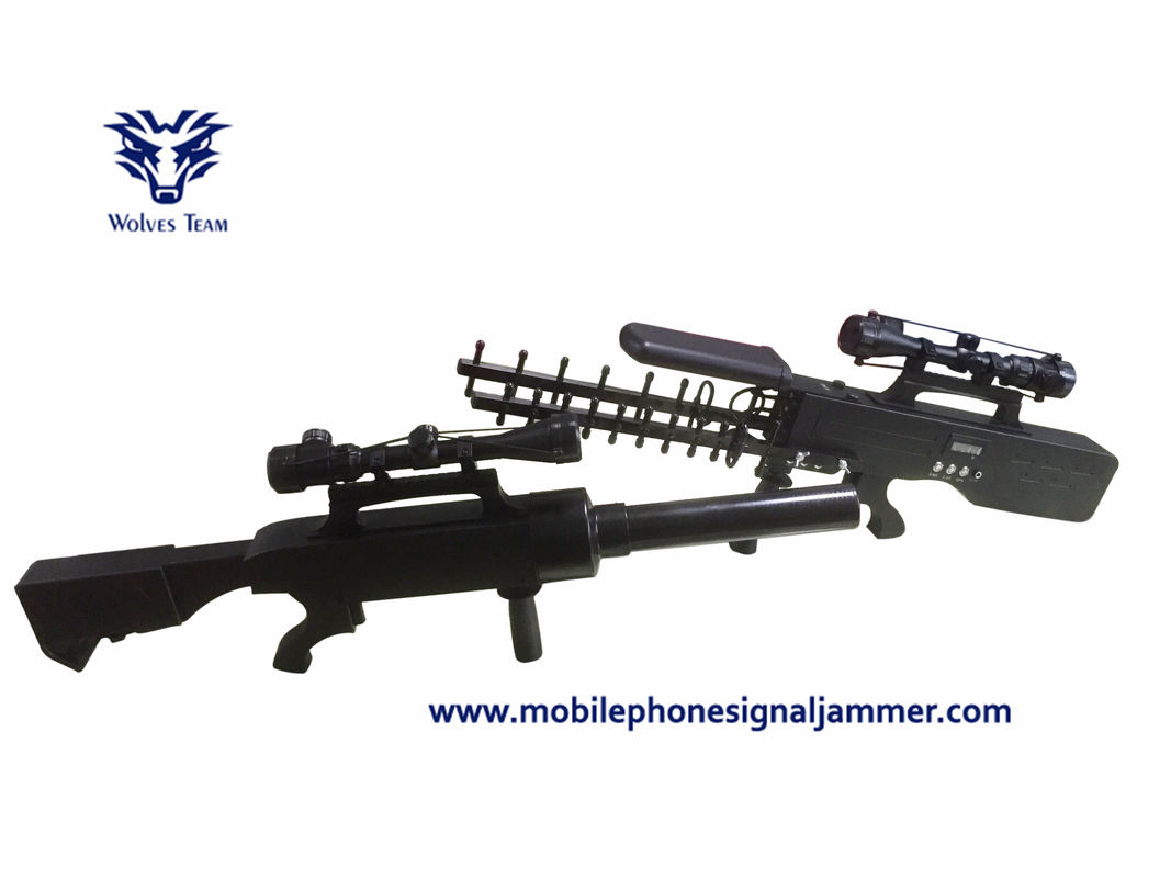 Security Defense Drone Jamming Device Gun Shape IR Laser Telescope IP55 Waterproof Anti-Uav Drone Jammer 2000 meters