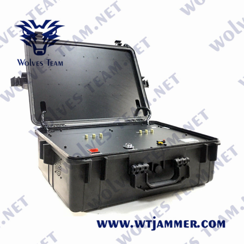 Portable RF GPS WIFI 5.8G UAV Drone Jammer 2500m PLL Synthesized