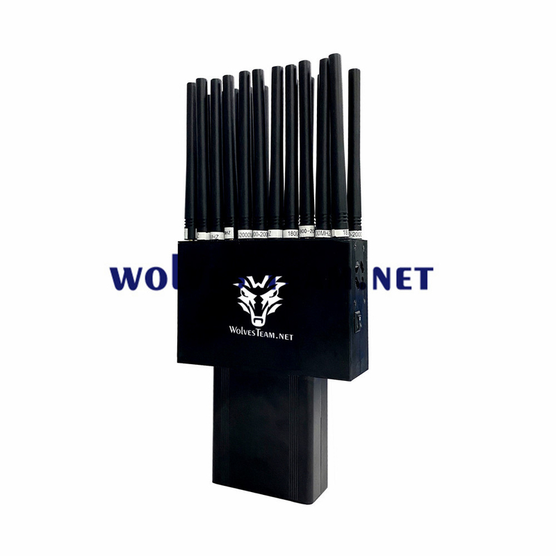 22 Bands 22W RF Signal Jammer Cell Phone GSM 3G 4G 5G Wifi GPS Lojack