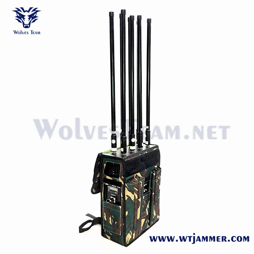8-Band High Power Backpack Signal Jammer for GPS & Drone Shielding