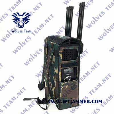 6 Channels 160W GPS WiFi 5.8g Backpack Jammer up to 2000m Drone Signal Jammer