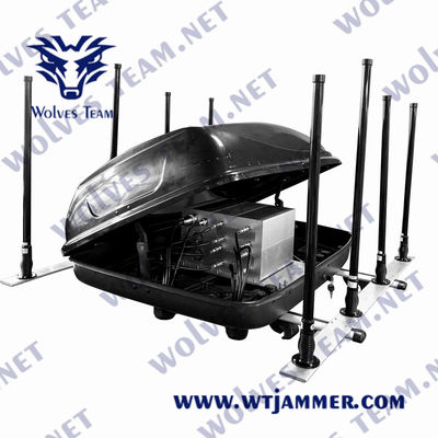 Military VIP Protection Vehicle Cellphone White Black List Signal Jammer with Upgrade Module Installation