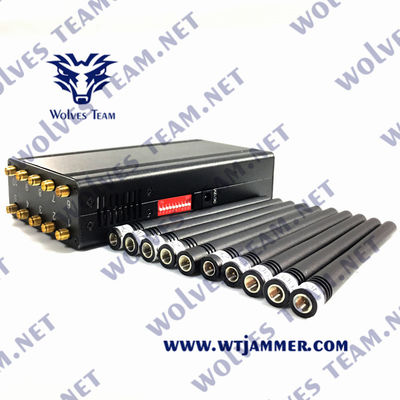 Portable 16 Antenna RF Signal Jammer Mobile Phone Cellular 2G 3G 4G 5G WIFI GPS Blocker 20 Meters