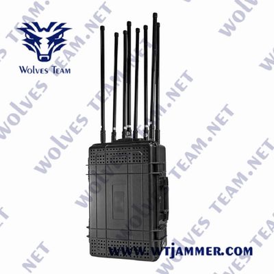 7 Bands Portable Signal Jammer with Lightweight Design 36.00Kg Weight and 300-1000m Jamming Radius