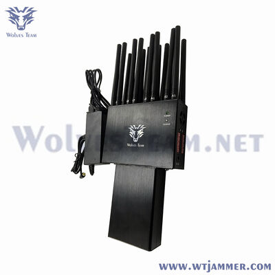 Portable 16 bands Signal Jammer Cell Phone GSM 3G 4G 5G RF868/433MHz WIFI GPSL1 Blocker