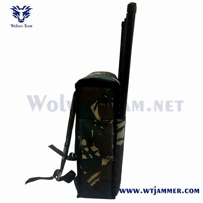Adjustable Output Power Backpack Signal Jammer Offering Jamming Range Up To 200 Meters Ideal for Tactical Signal Blocking