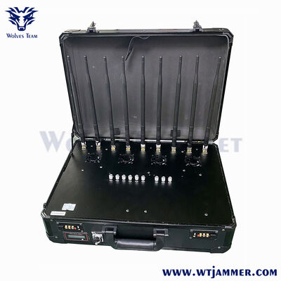 Jamming Radius 300M According To Signal Density Mobile Network Cell Phone Signal Jammer Each Frequency Controlled By Independent RF On off Switches