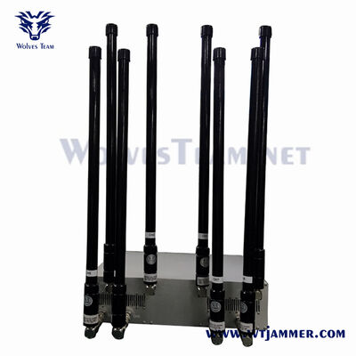 High Power 8-Band Jammer | 50m Blocking Radius for All 2G/3G/4G/5G & WiFi Frequencies
