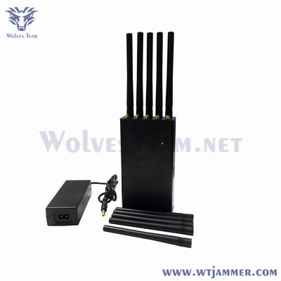10-Channel 20W Portable High-Power 2G/3G/4G/5G/WiFi Blocker