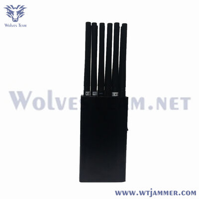 12-Channel 24W Portable 2G/3G/4G/5G/WiFi/GPS/BT Handheld Jammer