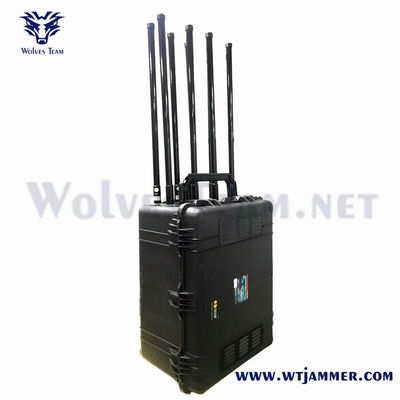 8 Bands Portable Trolley Case High Power Full Band Signal Jammer