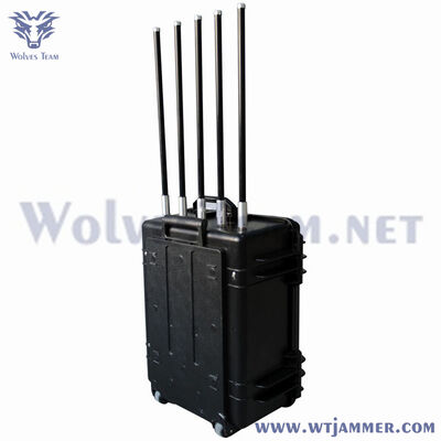 12 Bands 100W Portable Suitcase RF Signal Jammer for Mobile Site Security Application