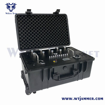 6 Channels 55W Portable Luggage Multi Band Signal Isolator for Office Confidential Meeting
