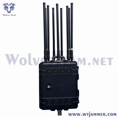 10 Channels 600W High Power Trolley Signal Jammer  Block 2G/3G/4G/5G/WiFi/GPS