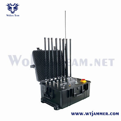 6 Channels 600W High Power Trolley Signal Jammer Block 2G/3G/4G/5G/WiFi/GPS
