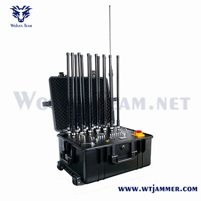  6 Antennas 600W Outdoor Signal Jammer for Drone & Signal Blocking