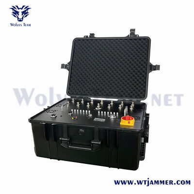 6 Channels 400W High Power Suitcase Signal Jammer Block 5G/4G/3G/2G/WiFi
