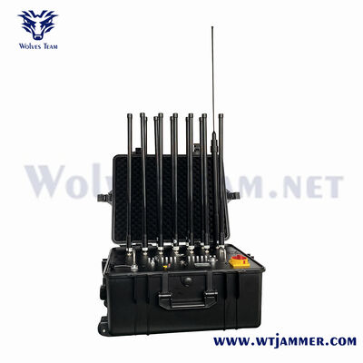 Portable 6 Antennas 400W Signal Jammer for Small Security Projects