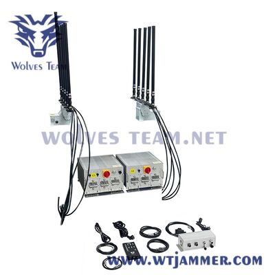 Outdoor 8 Antennas 400W Signal Jammer for Small Convoy & Site Security