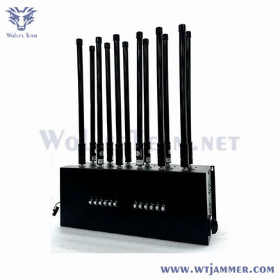 6 Bands 400W High Power Wireless Signal Blocker, Coverage 50-150m for Security Use