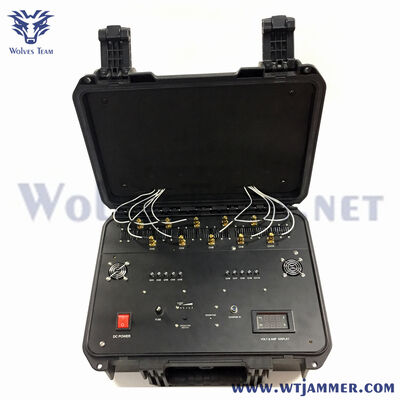 350W Waterproof Fan Cooled Rack Mount Drone Signal Jammer with Casters Durable