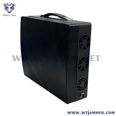 Briefcase-Style Portable Anti-Drone Jammer Omnidirectional Drone Signal Blocker for Covert & Temporary Security