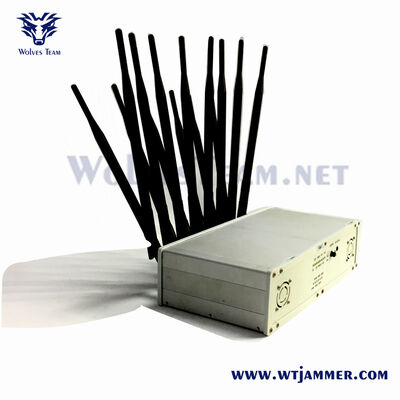 16 Antennas Desktop Jammer GSM 3G 4G 5G WIFI UHF VHF GPS Lojack with Remote Control