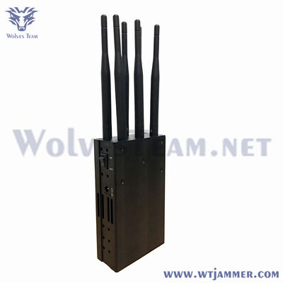 6 Antenna 18 Watt Portable Cell Phone Signal Jammer All Frequency
