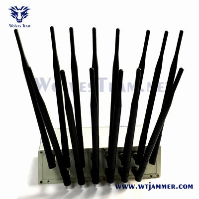 14 Band Desktop Multifunctional Jamming System Supports GSM 4G LTE WiFi VHF and Radio Bands