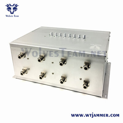 80W High Power 5G Signal Jammer for All Cell Phones WiFi GPS  Desktop Stationary Unit with Built-in Power Supply