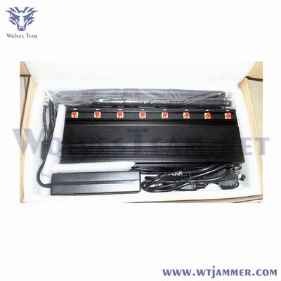 8-Band Desktop Signal Jammer with Independent Frequency Switches  For High-Stability Indoor Unit for GPS WiFi Cellular