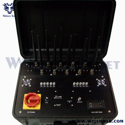 350W High Power Drone Jammer, Rackmount IP65 Waterproof with Cooling Fan & Casters