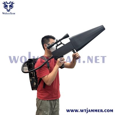 120W 4 Channel Backpack Drone Jammer Covers GPS L1 L2 and WiFi 2.4G 5.8G for Mobile Security