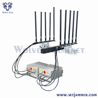100W High-Power 10-Channel Portable Vehicle Signal Jammer for Full-Spectrum Coverage