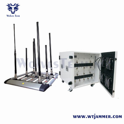 1300W 13-Band Omnidirectional Vehicle Signal Jammer for 2G 3G 4G 5G WiFi GPS VHF UHF