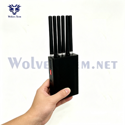 Handheld Signal Jammer 6 Antenna Bluetooth WiFi GPS 3G 4G LTE For Indoor Small Places