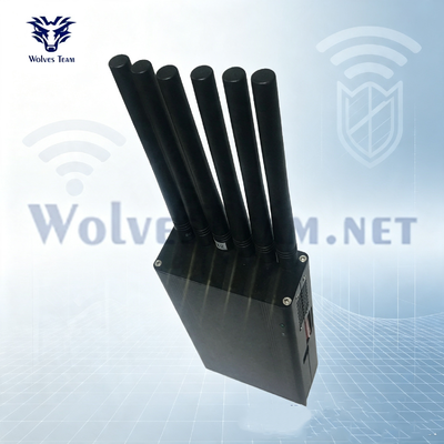 6W Handheld Signal Jammer Built In Battery Easy To Transport For Outdoor Operation
