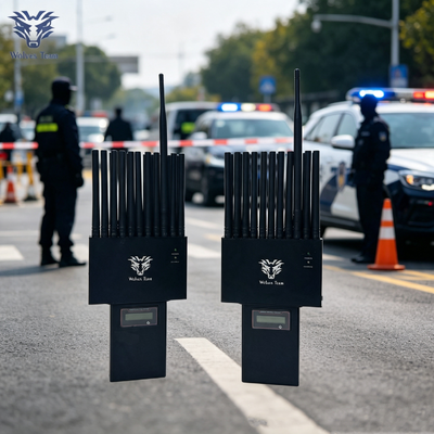 LED Display New Generation Handheld Signal Jammer Long Shielding Range For Temporary Law Enforcement Checkpoints And Field Operation Sites
