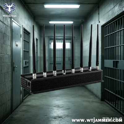 Wholesale High Power 40W 8 Independent Adjustable Bands Signal Jammer Desktop Cell Phone Signal Blocker for Prison Confidential Defense Sites