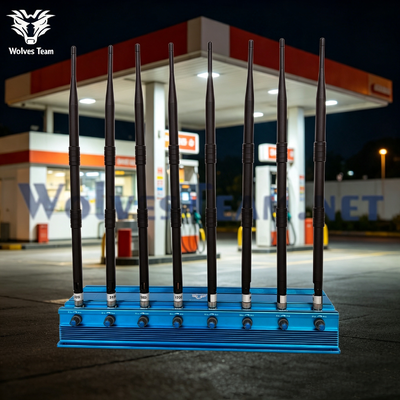 Desktop 8-Channel Adjustable Cell Phone Signal Blocker Block WiFi  And Bluetooth Signals to Eliminate Fire Hazards for Fuel Gas Stations