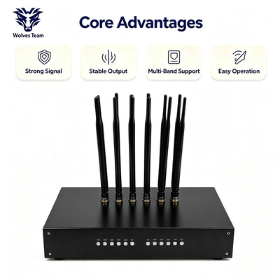 60W 12-Channel Desktop Signal Jammer with Omnidirectional Antenna for Exam Halls and Sensitive Meetings