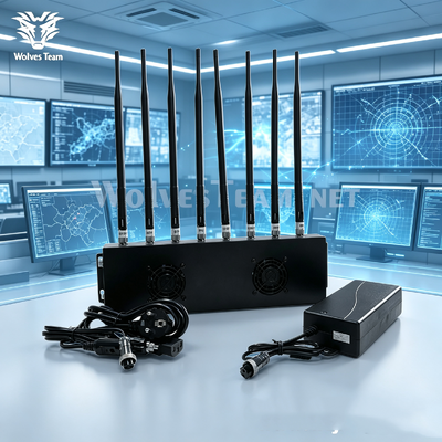 8-Antenna High Power Phone And GPS Jammer Signal Blocker For National Confidential Secure Premises Or Law Enforcement