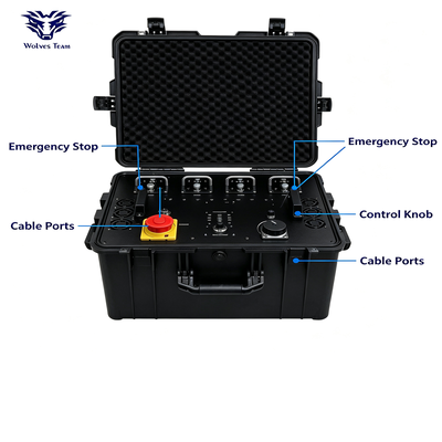 400W 8-Channel Portable UAV Jammer with Directional Antenna for Drone Countermeasures