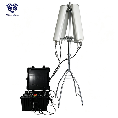 400W 8-Band Handheld Drone Jammer with 2000m Range for UAV Countermeasures