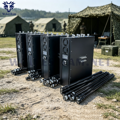 8 Bands Manpack Signal Jammer With Omni Directional Antennas And Battery For Law Enforcement