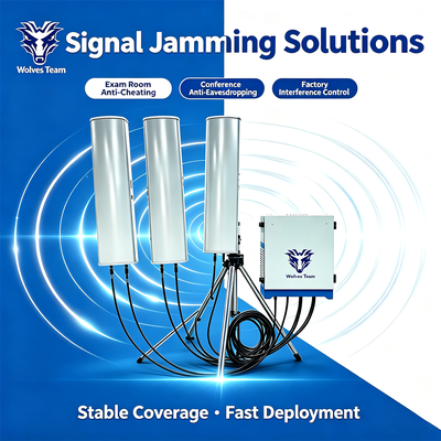 600W Outdoor Waterproof Signal Jammer with 14 Critical Frequency Bands for Comprehensive RF Blocking