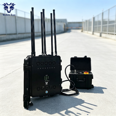 500‑2000M High‑Power Long‑Range Trolley‑Case Combined Signal Jammer, Customizable Frequency Channels For Crowded Press‑Conference Venues