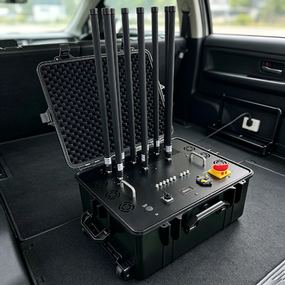 High Power Portable Signal Jammer for Temporary Vehicle Trunk Deployment