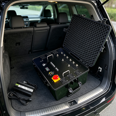 300-500M High‑Power Portable Signal Jammer Integrated Rechargeable Battery And Antennas