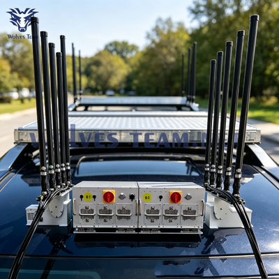 Vehicle Signal Jammer With Omnidirectional Antennas Blocking Drone Wifi GPS Etc